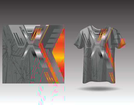 Tshirt sports design for racing  jersey  cycling  football  gaming vector
