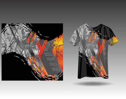Tshirt sports design for racing  jersey cycling  football  gaming vector