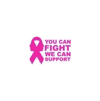 October Fight Breast Cancer Logo Design Vector