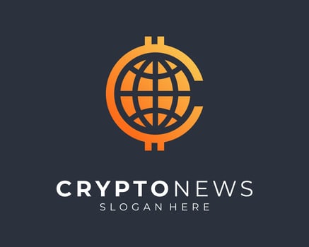 Crypto Currency Coin Money Wallet Banking News Global World Internet Website Vector Logo Design