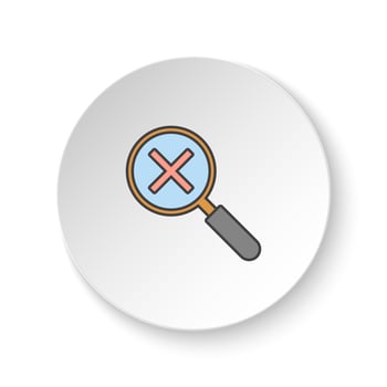 Round button for web icon, Zoom symbol. Button banner round, badge interface for application illustration on white background vector