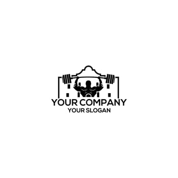 Temple Fitness Gym Logo Design vector