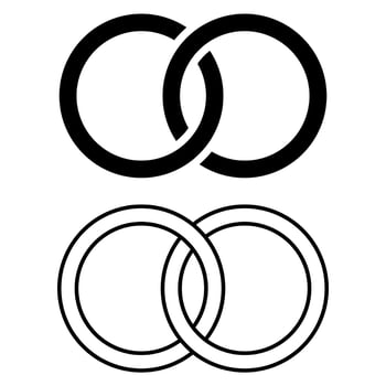 Interlocking icon vector set. combine illustration sign collection. interconnection symbol.