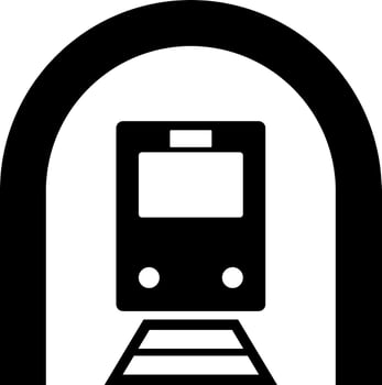 Train, tunnel, icon. Element of simple icon for websites, web design, mobile app, infographics. Thick line icon for website design and development, app development on white background vector