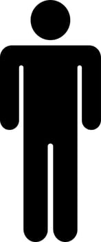 Man, icon. Element of simple icon for websites, web design, mobile app, infographics. Thick line icon for website design and development, app development on white background vector