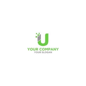 U Digital Logo Design Vector