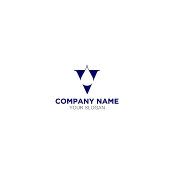 V Water Logo Design Vector
