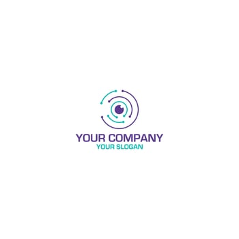Vision Tech Business Logo Design Vector