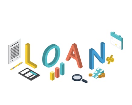 calculator to calculate salary increase in percentage, loan interests or investment money plan vector