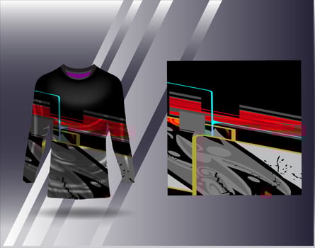 Tshirt sports design for racing  jersey  cycling  football  gaming vector