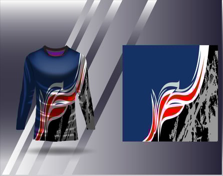 Tshirt sports design for racing  jersey  cycling  football  gaming vector