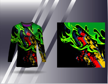 Tshirt sports design for racing  jersey  cycling  football  gaming vector