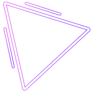 Neon triangle frame with shining effects.glowing techno backdrop illustration png
