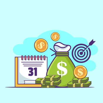 Saving Money Flat Illustration vector