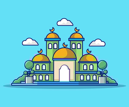 Mosque Flat Illustration vector