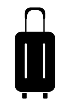 Travel bag icon. Baggage Suitcase bag icon. Backpack icon cabin luggage. black briefcase Trolley Bag with a handle. Summer vacation time tourism. Travel luggage symbol set. vector