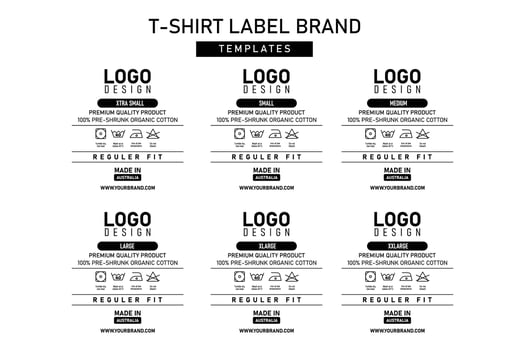 neck label tag clothing templates label vector