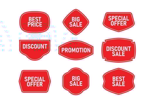 Banner label vector design