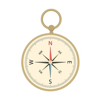 Compasses flat design. Vector Illustration