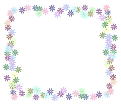 Delicate Daisy Floral Border vector