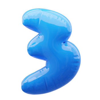 3d alphabet number balloon png