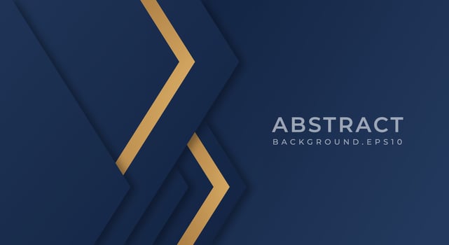 Abstract Premium Dark Blue Geometric Overlap Layer with Stripes Golden Lines Luxury Style Background vector