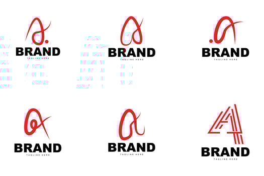 A Letter Logo, Logotype Design Simple Concept, Vector Alphabet Icon Template
