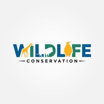 Wildlife Conservation Logo Vector Template Design. Vector Illustration.