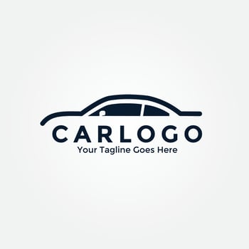 Car logo vector with line style. Automotive logo design concept.