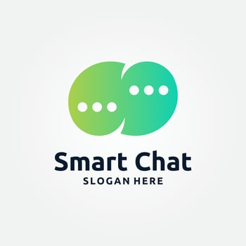 Smart Chat Logo Template Design. Vector illustration