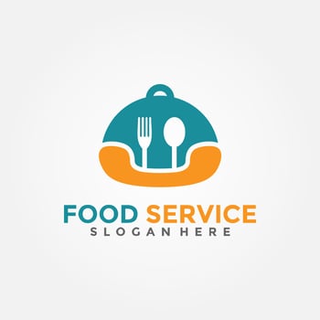 Food Service Logo Vector. Food Ordering Logo Design Template. vector
