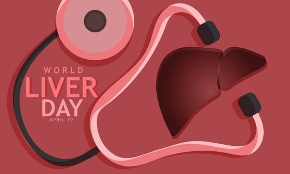 World Liver day. Template for background, banner, card, poster vector