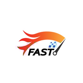 Speed, vector logo racing event, with the main elements of the modification speedometer