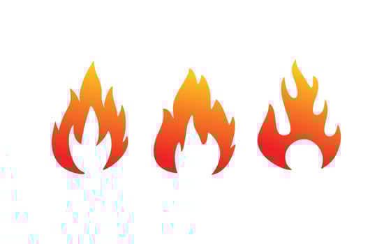Fire logo design inspiration. Vector template design for brand.