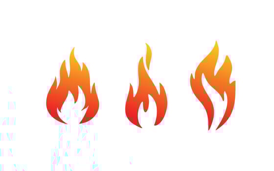 Fire logo design inspiration. Vector template design for brand.