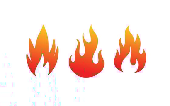 Fire logo design inspiration. Vector template design for brand.
