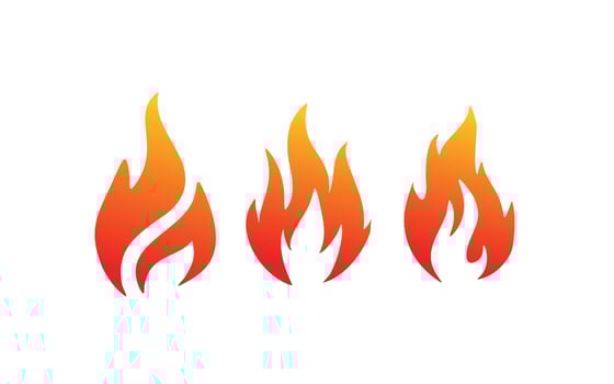 Fire logo design inspiration. Vector template design for brand.