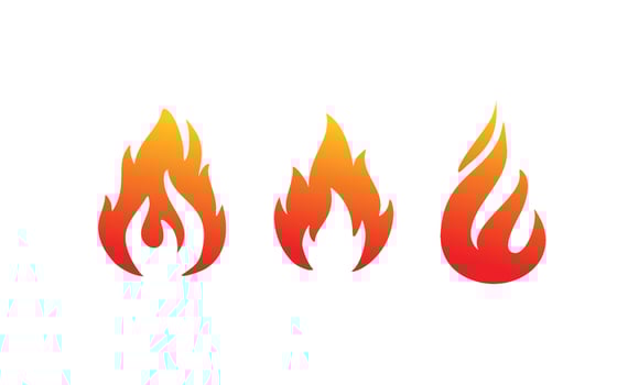 Fire logo design inspiration. Vector template design for brand.