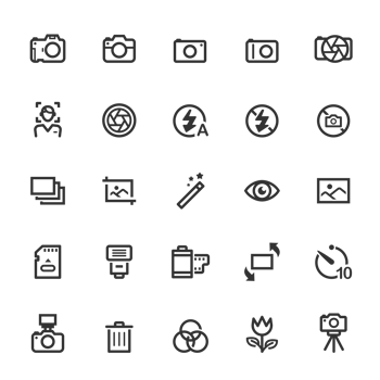 Icon set - camera and photography png