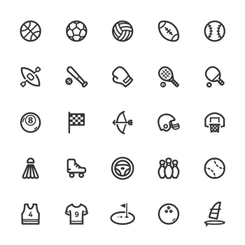 Icon set - Sport line icon png
