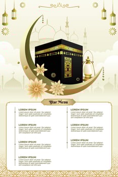 Ramadan Illustration Background vector. Happy Islamic New Hijri Year Banner vector