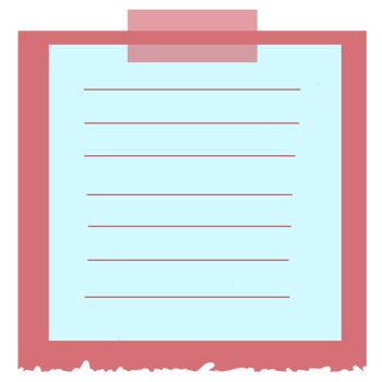 Paper note line red and purple png