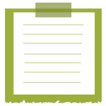 Green Torn Note Paper png