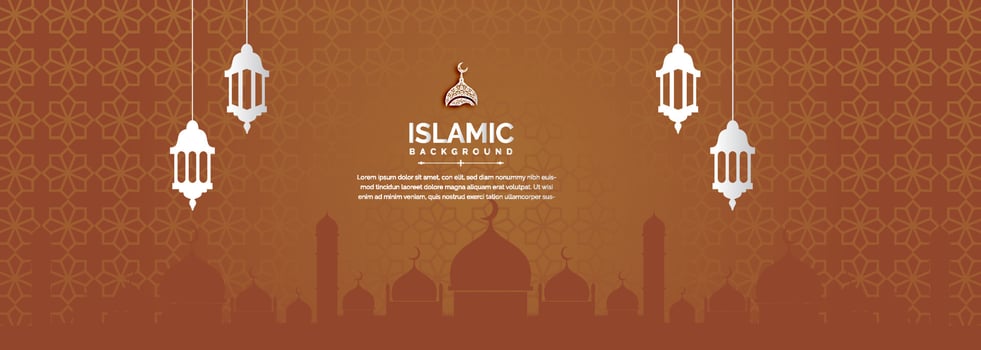 Simple Islamic Ramadan Kareem banner background vector