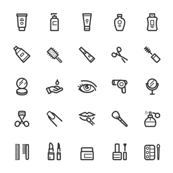 Icon set - Cosmetic line icon png