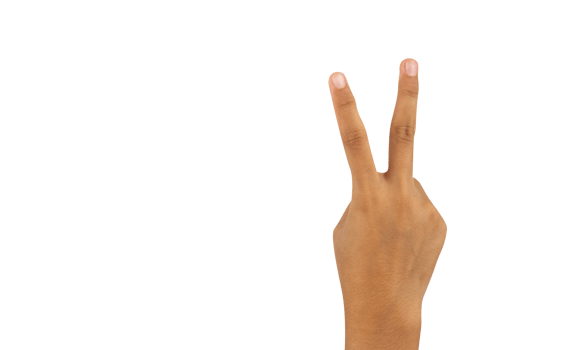 hand showing peace or victory sign isolated png