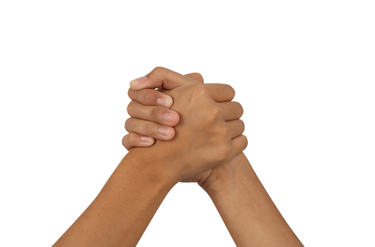 two hands holding strengthens each other png