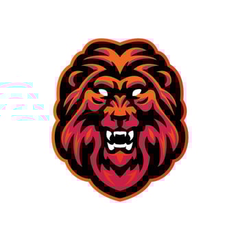 Fierce Lion Head Mascot Logo for Teams and Brands vector