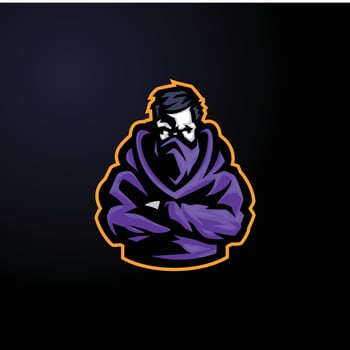 Mysterious Cloaked Mascot Logo for Gaming and Entertainment Brands vector