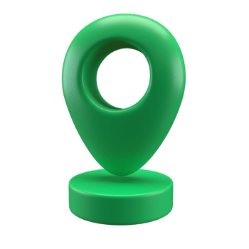 3D Realistic icon Style green glossy Location map pin gps pointer markers illustration for destination. Geo tag isolated transparent png